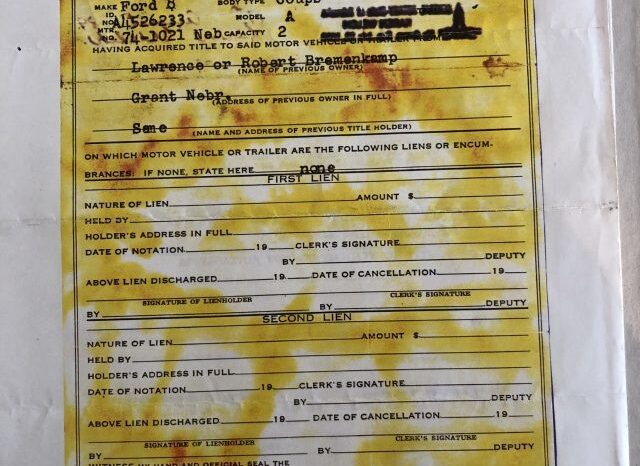 Ford Model A Coupe voll