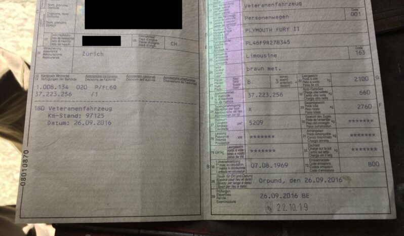 Plymouth Fury II voll