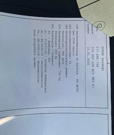 Dodge Durango SRT voll