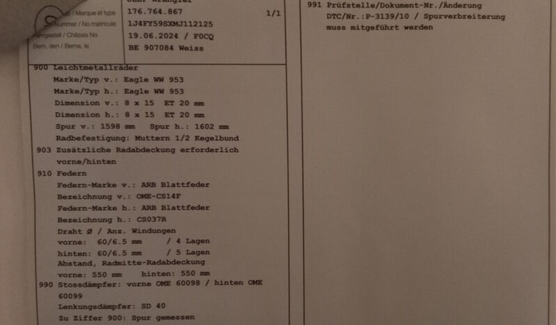 Jeep Wrangler YJ voll